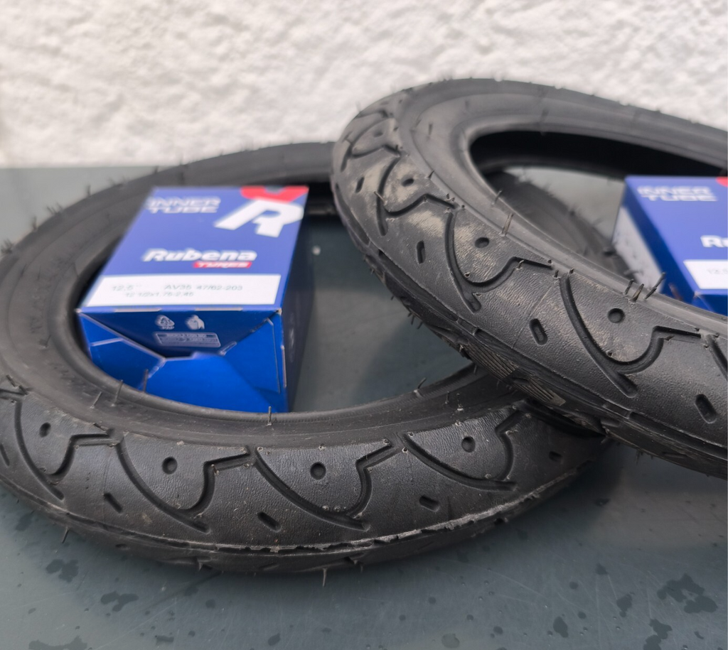 2 Mantel 12 1/2 x 2 1/4 62-203 2 x 12" Schlauch TR4 Kinderwagen Fahrrad RACING