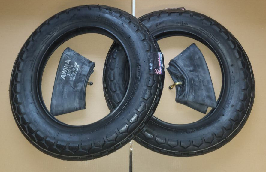 Reifen Schlauch Set 2x VeeRubber 4 teile VRM081 3.00-10 42J Vespa 50 S N PK V