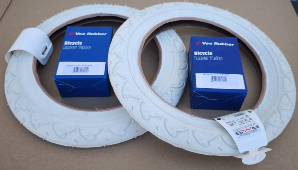 2 KENDA REIFEN 47-203 12,5-1,75 + 2 SCHLAUCH AV Kinderwagen Fahrrad PUKY ROLLER