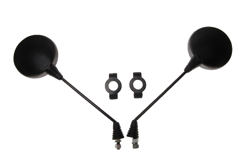 2x Universal Spiegel M8 Ø 104mm runde Form re+li Moped Mofa FÜR LENKER Ø 22 mm