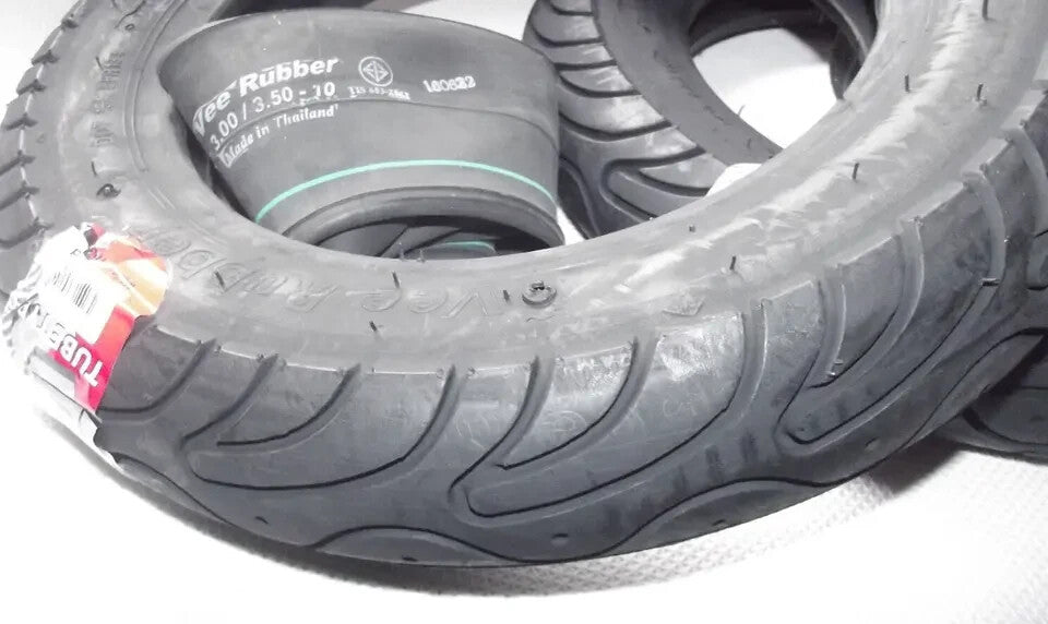 SATZ 2x Reifen x2 Schläuche Vee Rubber VRM134 für Vespa V50 PK50 XL XL2 3.00-10