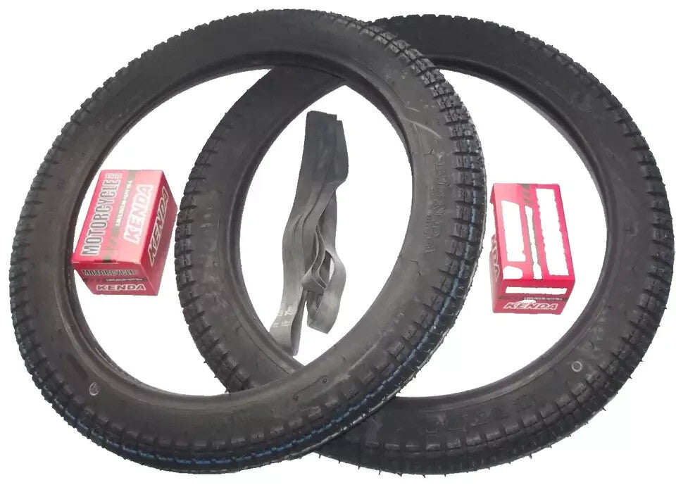 Kenda Moped Mofa 2 Reifen mit 2 felgenband 2 Schlauch Set 2 1/4 - 16  20X2,25