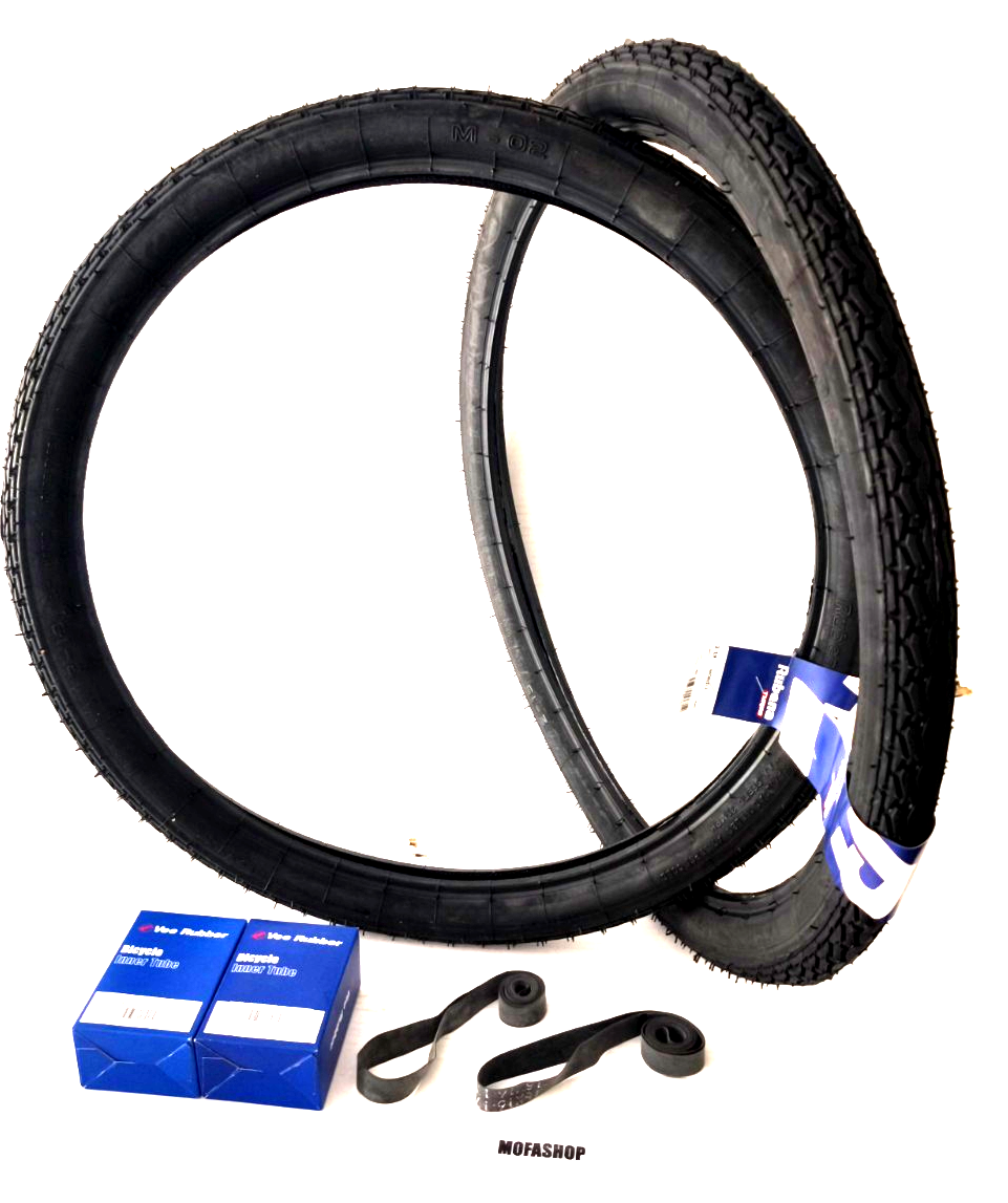 RUBENA Moped Mofa 2 Reifen SET mit Schlauch Set 2-19 früher 23X2 heute 2.00-19