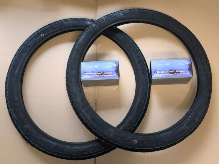 Reifen Set KENDA K77  2.00-17 21X2 22B PIRELLI PROFIL Vespa Ciao MOFA MOPED