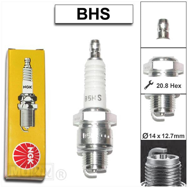 Vespa Piaggio Ciao Bravo Si Grillo Mofa Moped NGK Kurz Gewinde Zündkerze B5HS