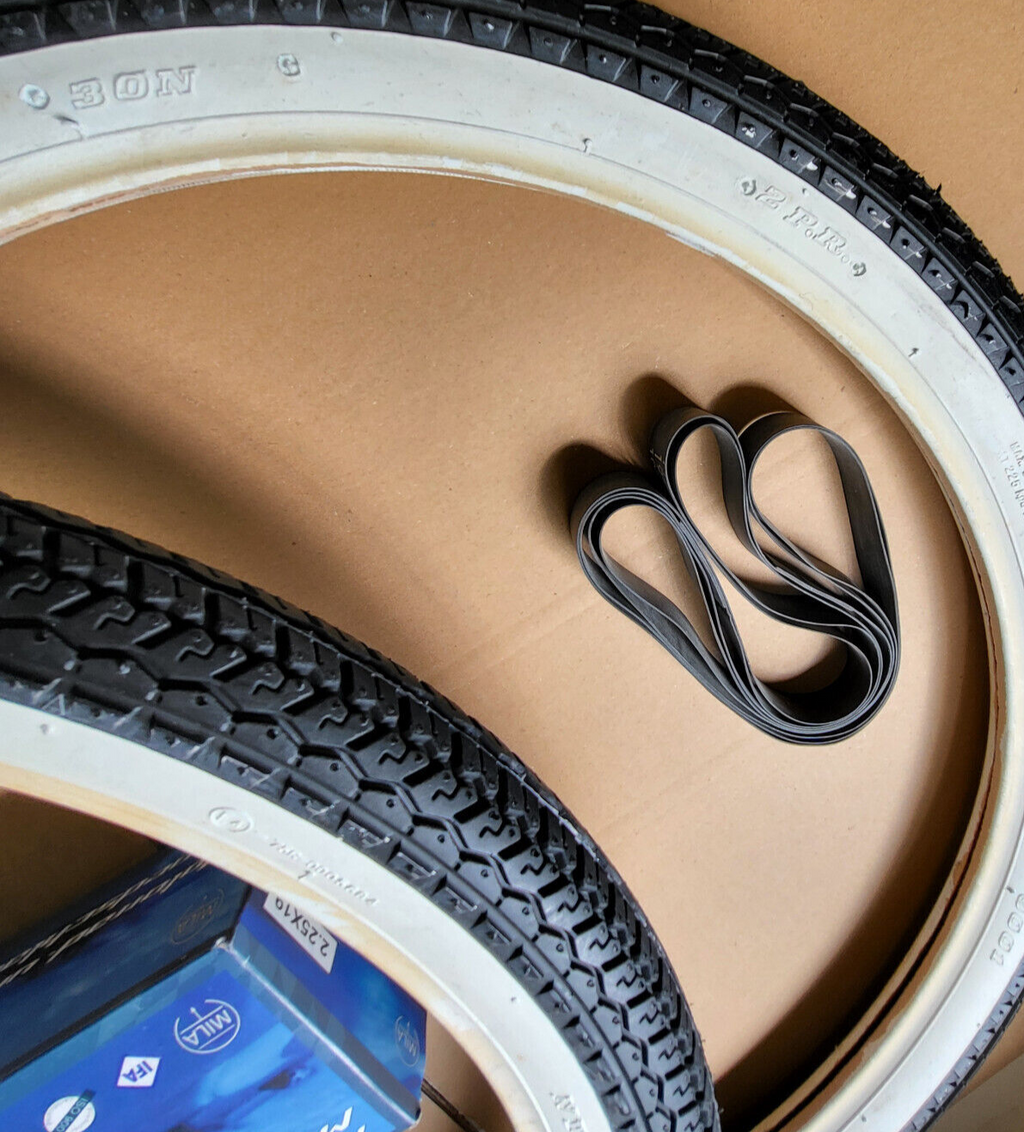 Weisswand Reifen SET 2,25-17 30 N Schlauch Mofa Puch Zündapp Hercules Kreidler