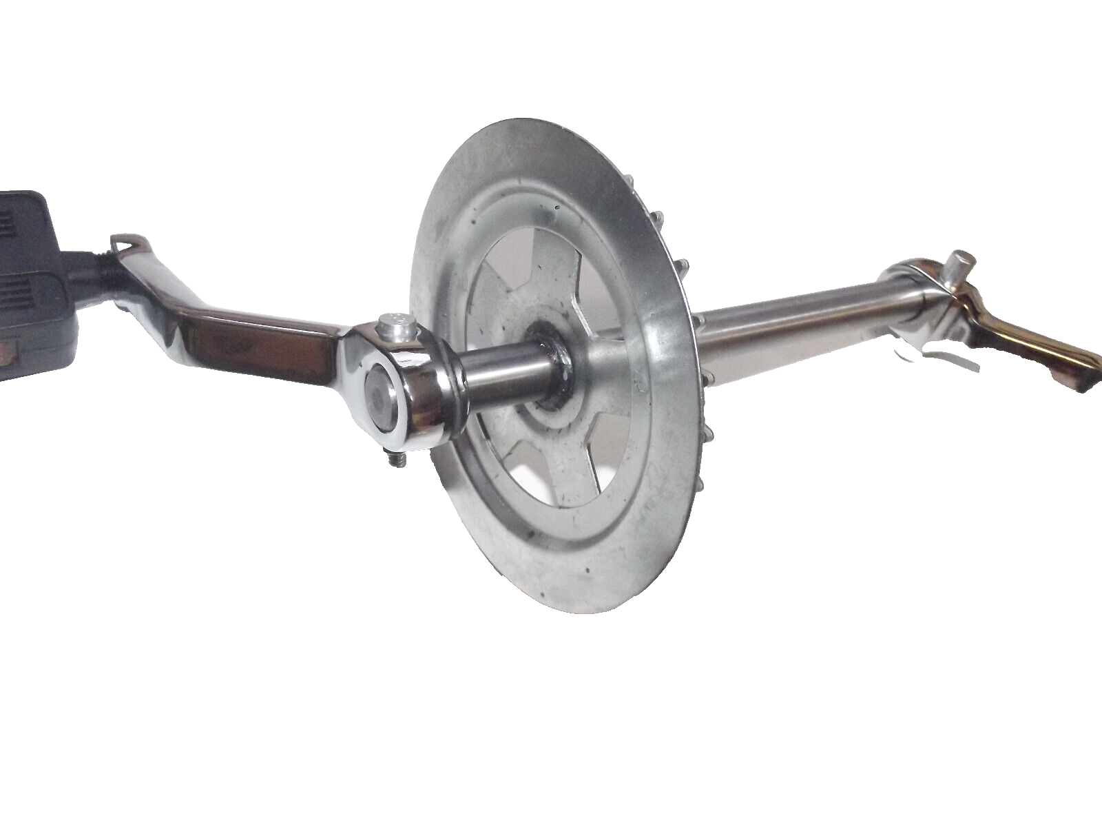 Tretwelle MIT  VOLL CHROM TRETKURBEL UND PEDALE 28 Zähne für Piaggio Vespa Ciao