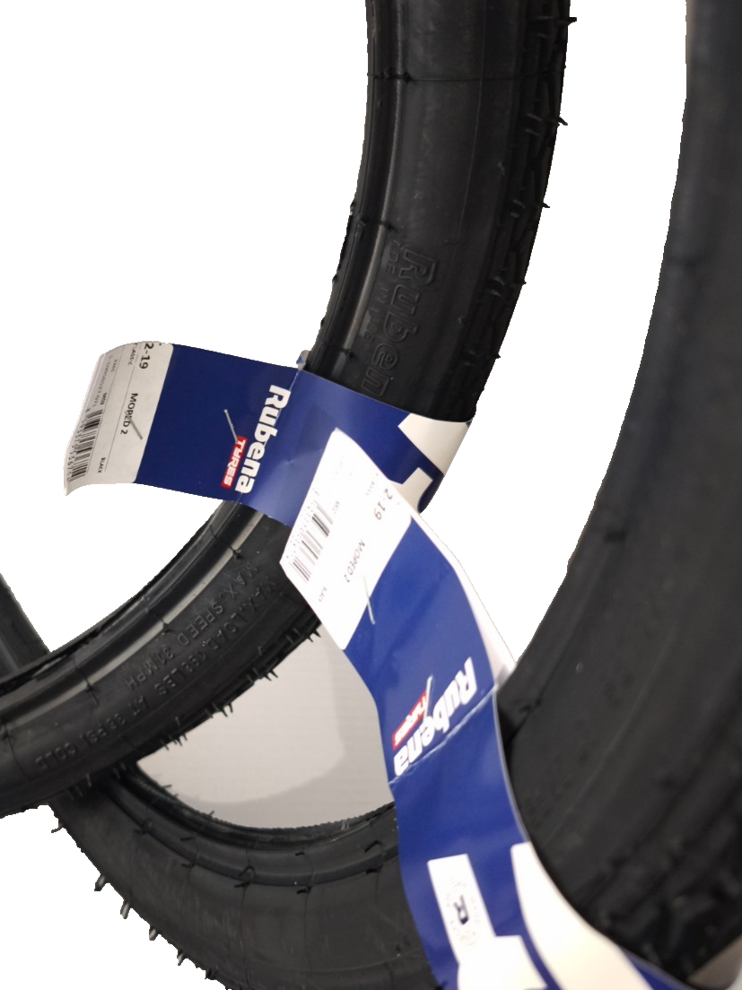 RUBENA Moped Mofa 2 Reifen SET mit Schlauch Set 2-19 früher 23X2 heute 2.00-19