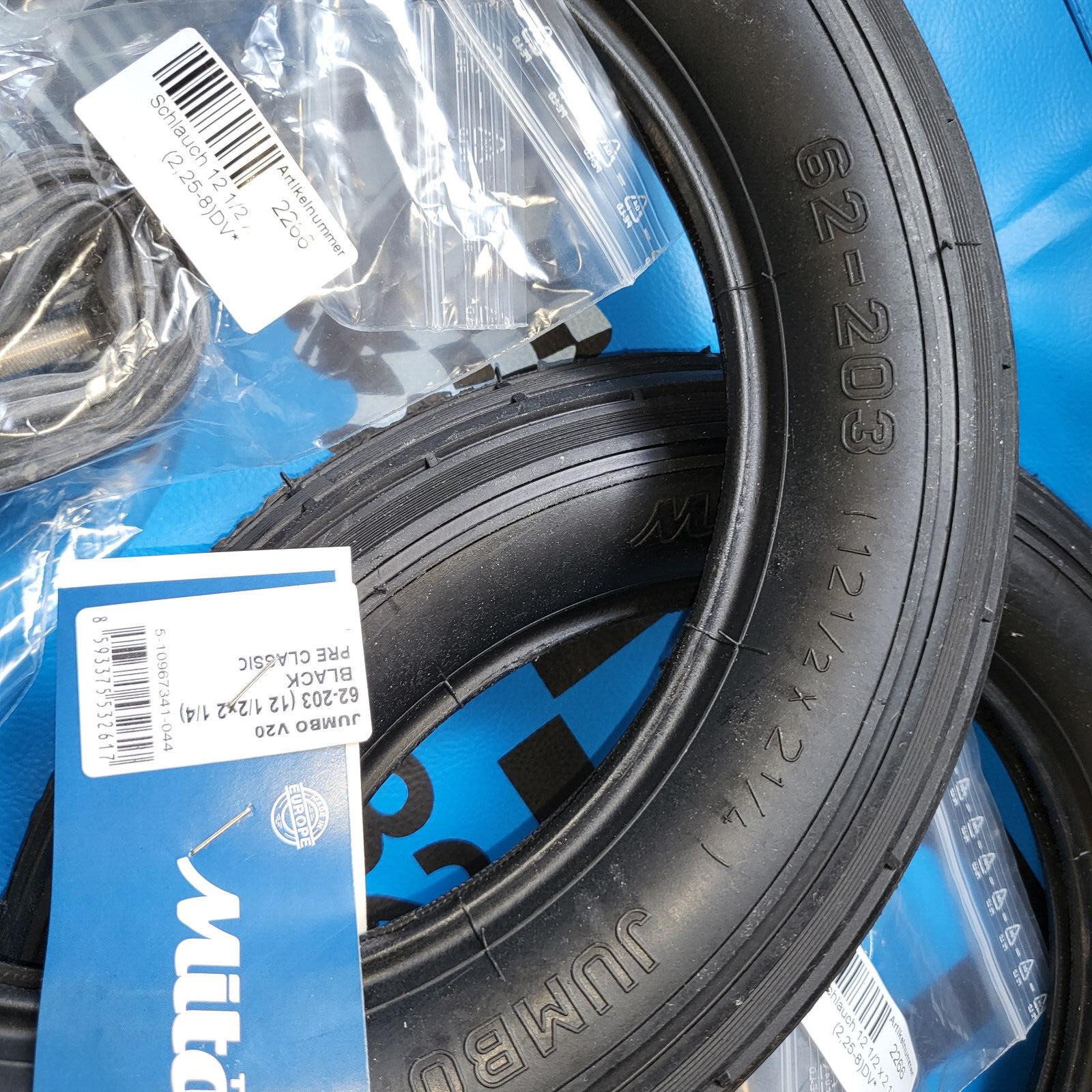 2x Reifen Schlauch 12"  DV Kinderwagen Kínderrad  12 1/2 x 2 1/4 (62-203)